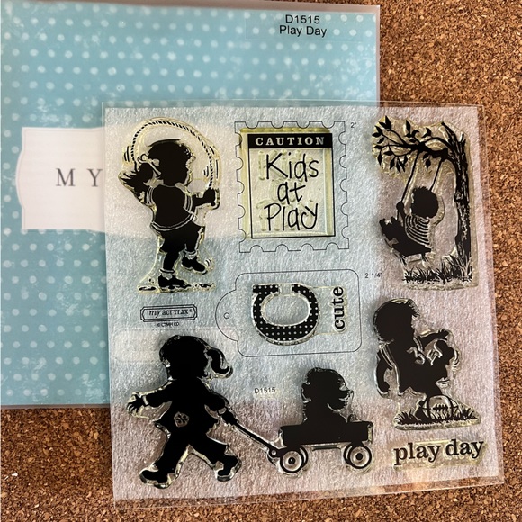 Buy 2, Get 1 FREE! CTMH Acrylic Stamp Set. Play Day D1515 - Picture 1 of 3